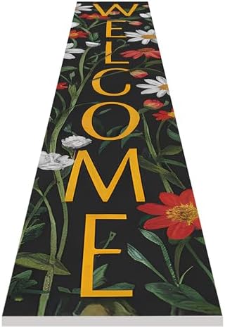 8"x48" Spring Welcome Sign for Front Porch, Hello Spring Porch Sign for Front Door Durable PVC Welcome Home Decorations for Outdoors p (Design 15) - Image 4