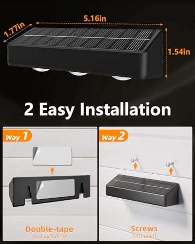 JOFIOS Solar Fence Lights Outdoor, 9 Fixed Colors ＆ Color Changing Fence Lights Solar Powered Waterproof IP65 Dusk-to-Dawn LED Deck Lighting for Patio, Railing, Pool, Porch, Backyard, Wall, 16 Pack - Image 4