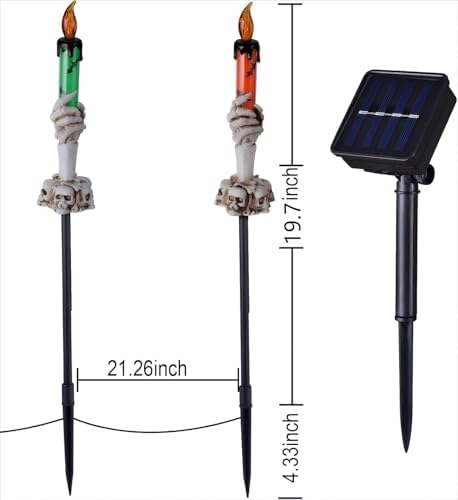 Halloween Decorations Outdoor, Solar Pathway Lights, 10 Pack - Image 2