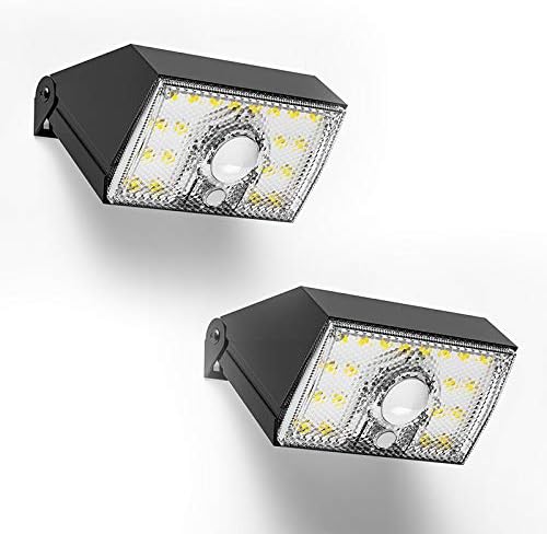 Solar Wall Lights Outdoor, 3000K 4000K Solar Fence Lights 2pack by NJOYNOOK
