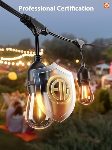 addlon LED Outdoor String Lights 72FT(36*2) Edison Vintage Weatherproof ETL - Image 4