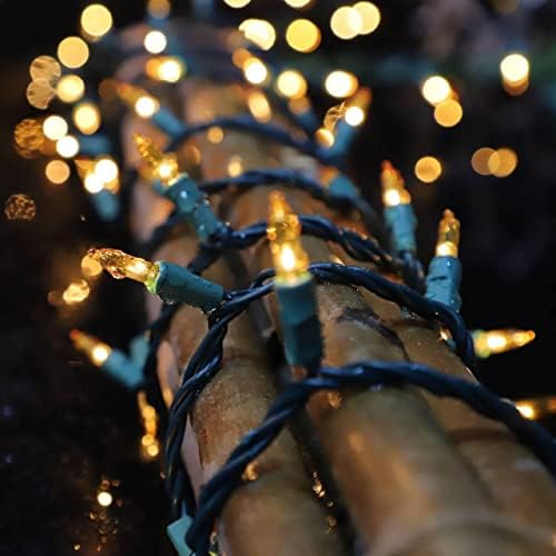 LAMPHOME Yellow Christmas Lights Decoration 300 Lights 63.8ft(2pk of 150L) UL Certified Mini Bulb Golden String Lights Set for Outdoor Christmas Tree Garden Holiday Party Patio Decor - Image 7