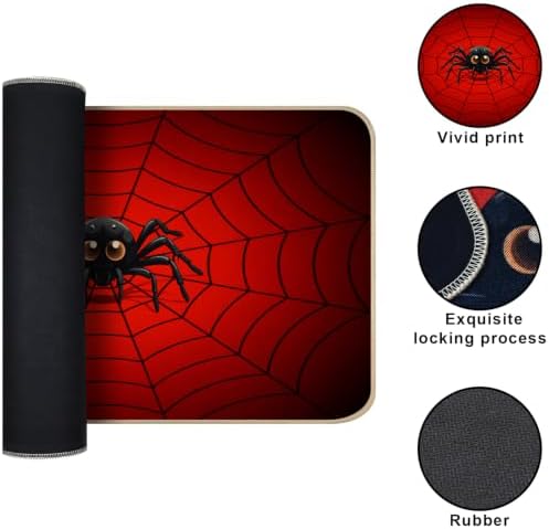 Nialnant Halloween Door Mat Door, Spider Front Door Mat Entrance 17” x 29” - Image 6