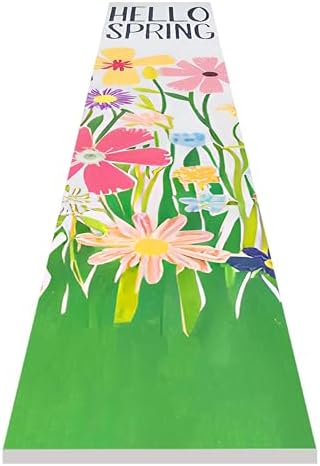 8"x48" Spring Welcome Sign for Front Porch, Hello Spring Porch Sign for Front Door Durable PVC Welcome Home Decorations for Outdoors p (Design 7) - Image 4