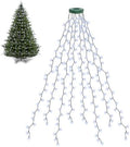BOLWEO Christmas Tree Lights 280LED 8 Lines 8 Modes for 6ft-7ft Tree, UL Certified Indoor/Outdoor Christmas Decorations 8 * 6.6ft Drops Cool White by BOLWEO