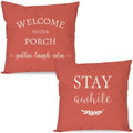 PANDICORN Outdoor Decorative Throw Pillow Covers 18x18 Inch Set of 2, Coral by PANDICORN