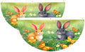 Easter Rabbit Butterflies Semicircular Hanging Decorative Bunting Flag 2pcs by Ouqiuwa