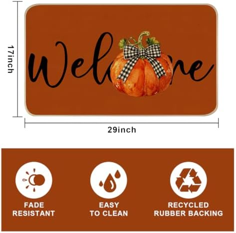 Nialnant Fall Doormat for Front Door, Non Slip Welcome Doormat 17” x 29” - Image 3
