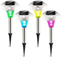 Solar Lights Outdoor Decorative, Solar Garden Lights Stakes, Flower Bed Decorations Mosaic, Decor for Path, IP44 Waterproof for Yard Driveway Walkway (4Packs) by Solarek