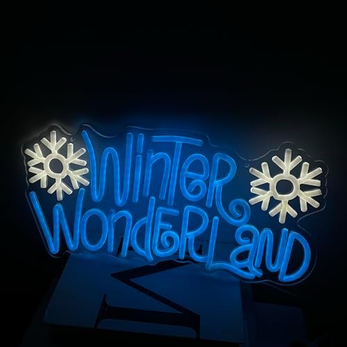 Hello Winter Neon Sign,Winter Wonderland Neon Sign, Merry Christmas Neon Light, Snowflake Led Light Home Garden Wall Decor - Image 2