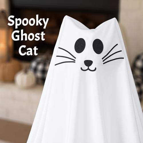 2 Packs Spooky Ghost Halloween Cat Decor Indoor for Birthday Party - Image 4
