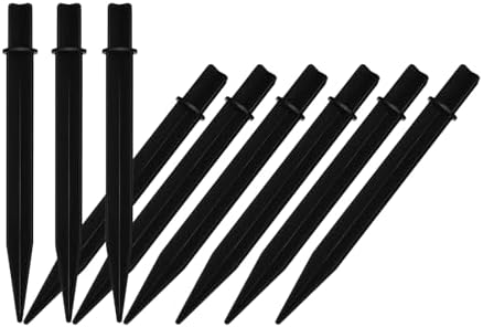 9 Pack Solar Light Stakes Replacement (Fit for Pole Inner Diameter 0.83 inch), Flickering Flame ABS Reinforced Ground Spikes, Candy Cane Spikes for Outdoor Christmas Landscape Garden Deco by Unknown