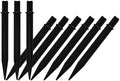9 Pack Solar Light Stakes Replacement (Fit for Pole Inner Diameter 0.83 inch), Flickering Flame ABS Reinforced Ground Spikes, Candy Cane Spikes for Outdoor Christmas Landscape Garden Deco by Unknown