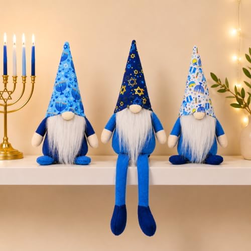 Hanukkah Decorations for Home 3 Pack Hanukkah Gnomes Jewish Gifts by AllaboutGnomesDecor