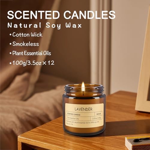 12 Pcs Scented Candles with Added Natural Essential Oils, 3.05oz, Suitable for Various Festivals, Parties, Yoga, and Home Scene. - Image 6