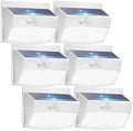 Peasur Solar Lights Outdoor Motion Sensor [138 LED/6 Packs] Solar Security Wall Light with 3 Lighting Modes Waterproof Solar Powered Lights for Garden Fence Yard, White by Peasur