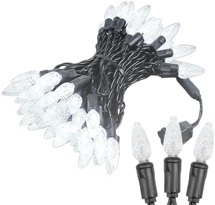 Novelty Lights 24FT 70 LED C6 Pure White Permanent Christmas Lights - Image 5