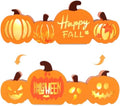 Fangoo Fall Wooden Pumpkin Table Night Light Halloween Decorations Double Side Fall Pumpkin Tabletop Centerpiece Decor for Harvest Thanksgiving Tiered Tray Mantle Desk Holiday Party Decorations by Fangoo