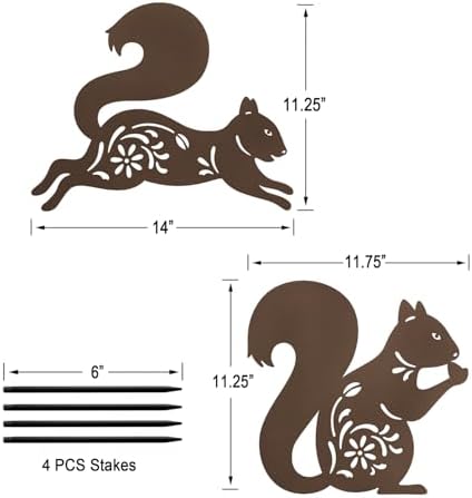 Thanksgiving Squirrel Garden Stakes,Fall Decorations Outdoor Yard Decor - Image 6