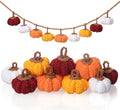 Remagr 20 Pcs Knit Pumpkins Fall Decor 2 Inch Thanksgiving, Orange Series by Remagr