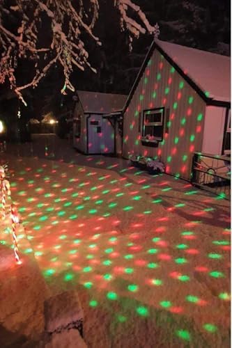 PEIDUO Christmas Projector Lights Outdoor, Multicolor Rotating Snowfall Projector, Moving Points Christmas Projection Lights Outdoor Yard Decorations for House Garden Holiday Decor - Image 2
