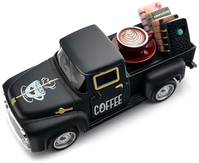 Coffee Decor for Coffee Bar Vintage Metal Truck Decor, Black by Teeloray