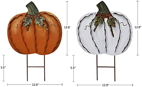 Pumpkin Garden Stake Metal Yard Sign Fall Decor Decorative Pumpkin Yard - Image 5