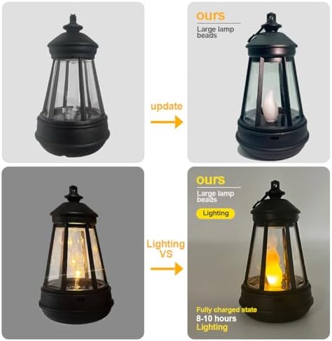 Solar Garden Outdoor Statues Lantern Figurines Light Decorations for Outdoor Patio Balcony Yard Lawn, Ideal Gifts for Mom Friends (Cement Gray- Dragon) - Image 6