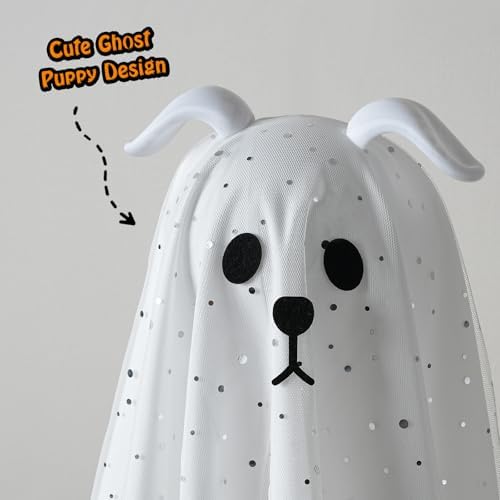 Halloween Decorations Outdoor, 3 Pack Lighted Dog Ghost Hanging Decor - Image 3