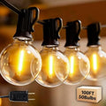 Outdoor String Lights 100FT with 50+2 G40 LED Bulbs, Shatterproof & Waterproof Patio Lights, Connectable Globe String Lights for Backyard Porch Deck Bistro Garden Party by Unknown