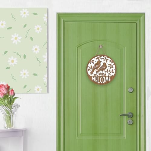 Deroro Welcome Spring Summer Birds Silhouette Front Door Sign - Image 4