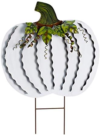 Pumpkin Garden Stake Metal Pumpkin Yard Sign Fall Decor Decorative Pumpkin by Unknown