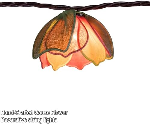 TWINKVILLA Decorative String Lights Plug in with 10 Bulbs, Flower Garland Fairy Lights Connectable Weatherproof Outdoor Indoor for Wedding Garden Pergola Bedroom Porch Floral Home Decor (Multicolor) - Image 2