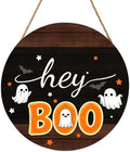 Halloween Decorations Sign for Front Door Halloween Outdoor Hanging Sign Decor Welcome Home Wreath Wooden Hanger Sign for Outside Indoor Porch Wall Decorations 12"X12" by Unknown