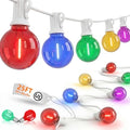 LED Outdoor String Lights Plug in, 25FT 27 G40 Shatterproof Multicolor Bulb by Goothy