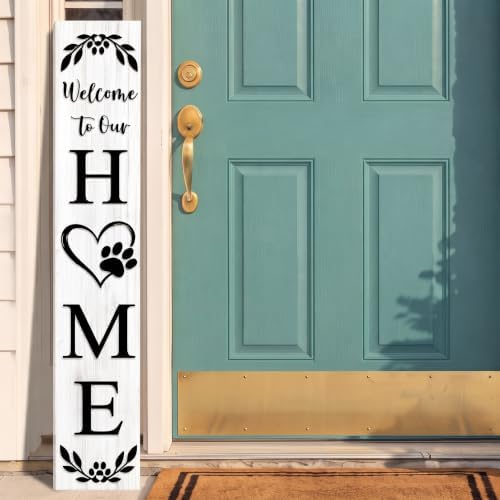 Welcome Sign Porch Decor Front Door Outdoor Wooden Board, Rustic Farmhouse - Image 4