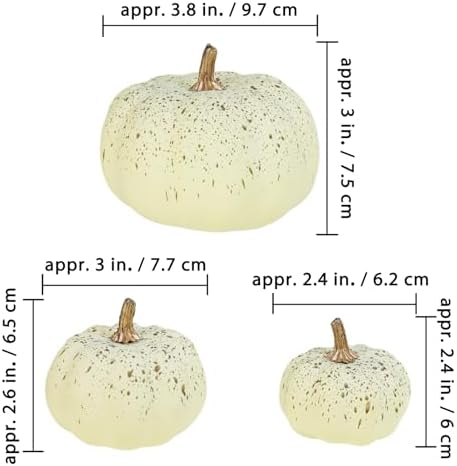 Winlyn 12 Pcs Assorted Harvest Cream Artificial Pumpkins Fall Decorative Pumpkins Small Faux Foam Pumpkins for Farmhouse Wedding Halloween Thanksgiving Baby Shower Table Centerpiece Mantel Décor - Image 2