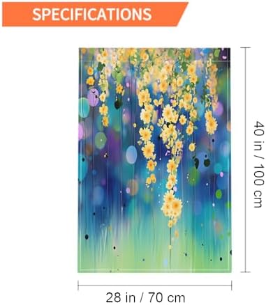 Moslion Floral House Flag 28x40 Inch Watercolor Ivy Flower Spring Flower In Nature Tree Park Green Large Yard Garden Flag Double-side Banners for Patio Lawn Outdoor Decor - Image 2
