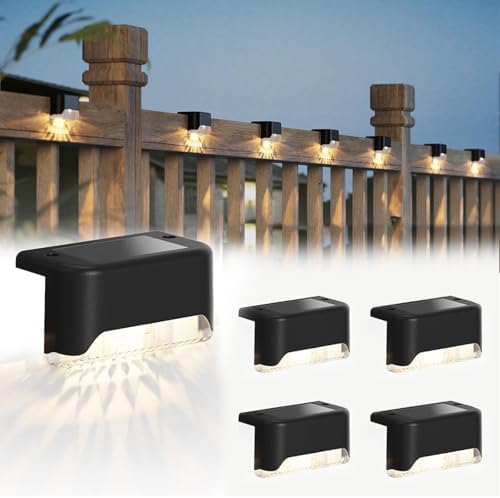 JACKYLED Solar Deck Lights, 16 Pack IP65 Waterproof Solar Fence Step Light by JACKYLED