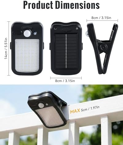 Clip On Solar Fence Lights Outdoor Waterproof 4 Pack - Image 4