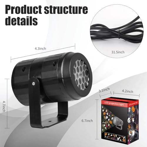 Halloween Projector Lights Outdoor/Indoor, Led Lights Projector Waterproof for Holiday Decorations, Holiday Projector for Halloween Party - Image 7