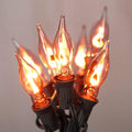 Halloween Decorations-Flickering Flame String Lights Outdoor Indoor, 12.8Ft C18 Retro Twinkle Flame Lights String with 10 Flame Light Bulbs(E12 Bulbs, Black Wire) by SOTOPOO