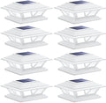 SIEDiNLAR Solar Post Lights Outdoor 2 Modes LED, 8 Pack White (Warm/White) by Siedinlar