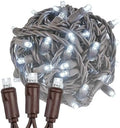 Novelty Lights 34ft 100 LED Pure White Christmas String Lights, Brown Wire by NoveltyLights-LightExperts
