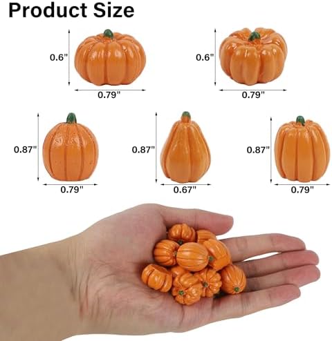 winemana 80Pcs Mini Pumpkins for Crafts, Fall Decorations for Home, Orange - Image 2