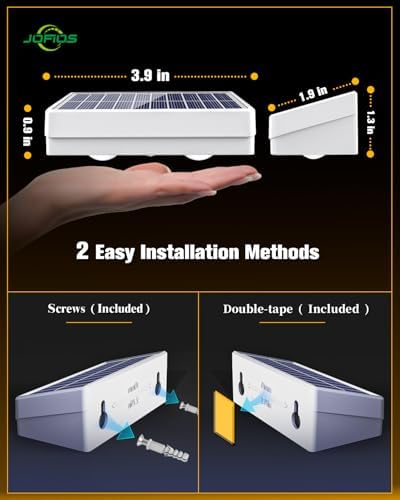 JOFIOS Solar Fence Lights 16 Pack, 50 Lumens Outdoor Solar Lights with 12 Modes RGB Color Glow LED，Waterproof, Solar Lights for Patio, Backyard, Deck, Fence, Railing(White Shell) - Image 6