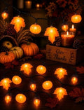 8.5FT Thanksgiving LED String Lights Plug-In 10 Pumpkin Leaves Acorn Decor by Pallerina