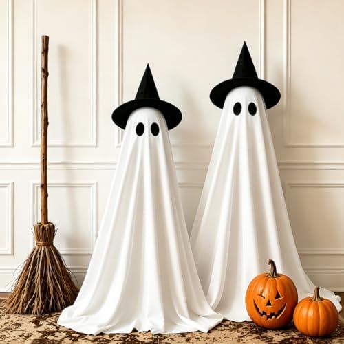 DAZONGE 2Pack Halloween Ghost Decorations Outdoor with Remote Lights - Image 4