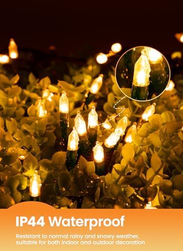 Brightown 300 LED Christmas Mini Lights, 110FT Christmas String Lights with 8 Lighting Modes, Connectable Fairy Lights Plug in for Outdoor Xmas Trees Garland Wreath Holiday Decorations, Warm White - Image 3