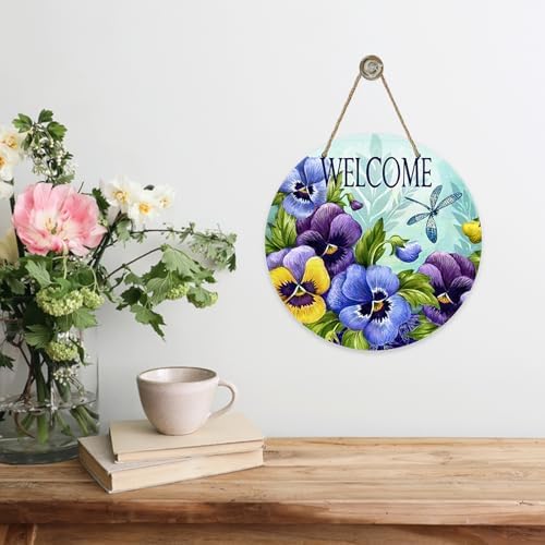 Deroro Welcome Spring Summer Floral Flower Sign for Front Door Decor - Image 5